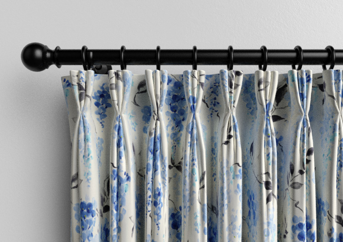Wisteria Silk, Ink Blue - Made to Measure Curtains - Image 11
